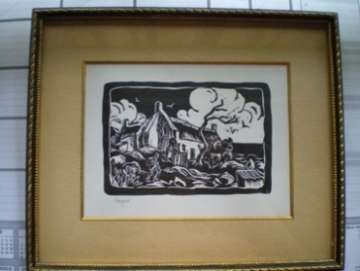 Gregoire Boonzaier Linocut size 165mm x 110mm