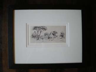 Otto Klar pencil on paper size 200mm x 90mm