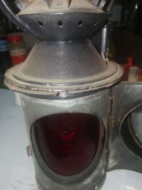 Antique paraffin rail road shanter`s lamp
