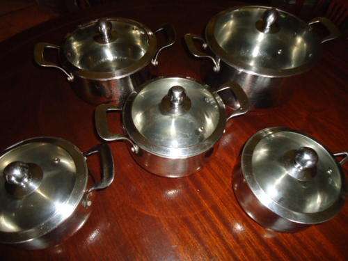 10 piece stainless steel pots with glass lids