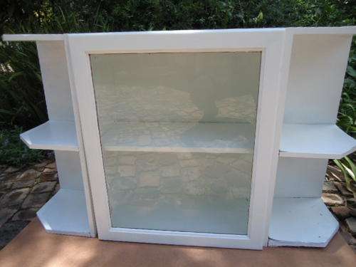 Old wall mounted display cabinet (white)