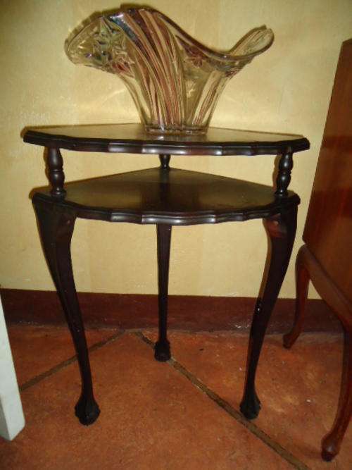 Ball, and Claw 2 tier corner hall table