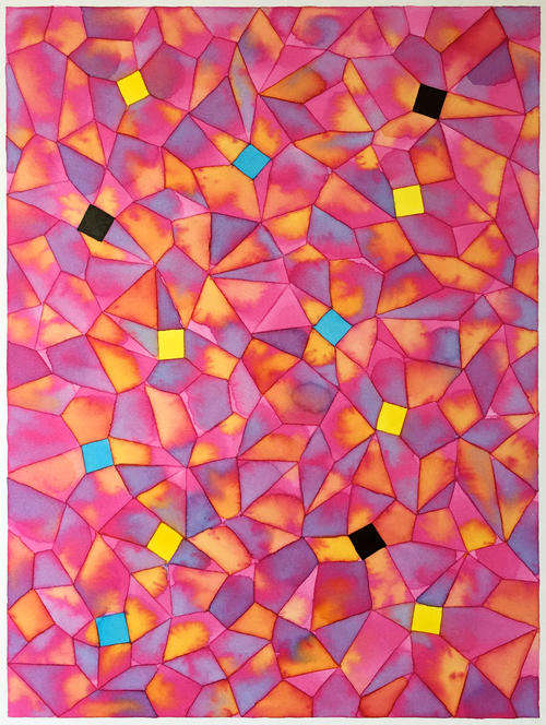 Colourful abstract watercolour - original painting