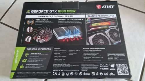 MSI Nvidia GeForce GTX 1660 SUPER Gaming X 6GB GDDR6 RGB Mystic Light