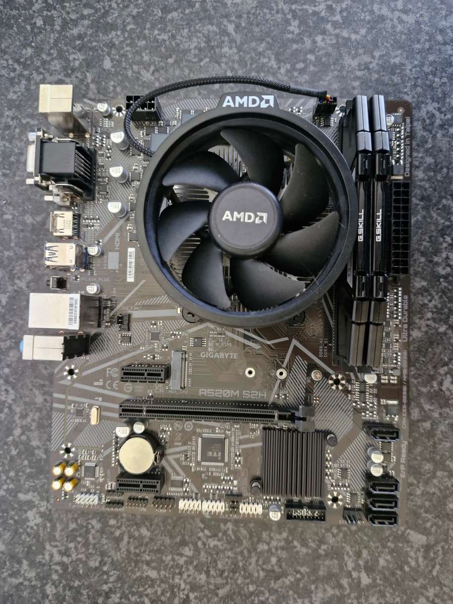 Gigabyte A520M, Ryzen 3200G, 16GB ram Combo