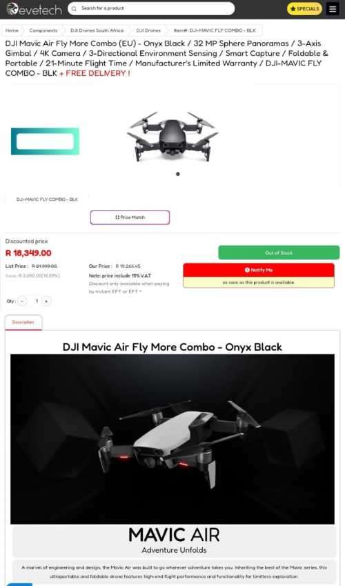 DJI Mavic Air Fly More Combo Drone, Onyx Black, 32MP, 4K, still like new, Save Today, late entry
