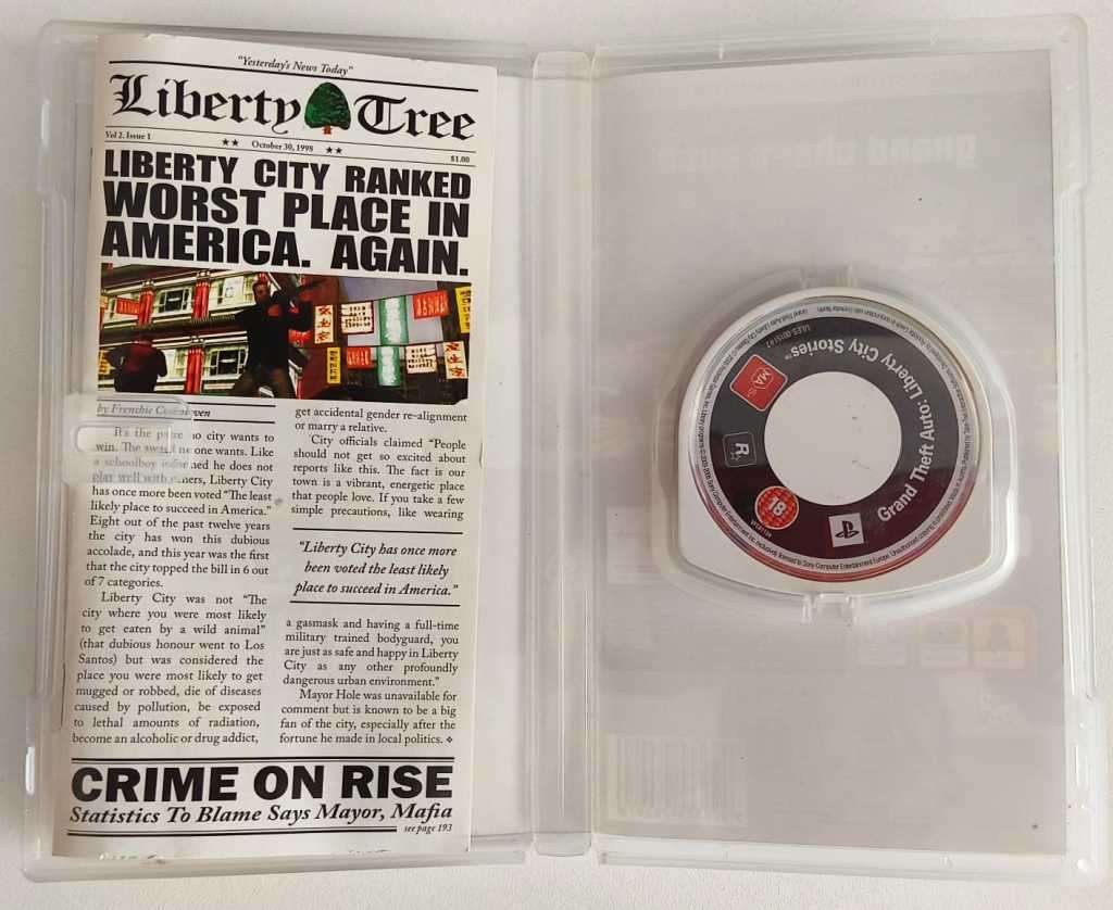 PSP GAME GRAND THEFT AUTO LIBERTY CITY STORIES PSP GAME