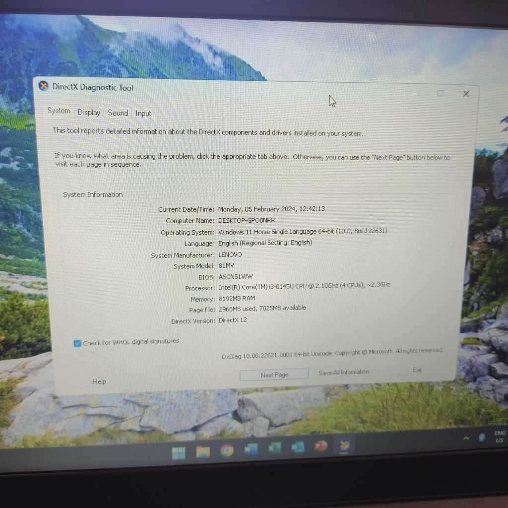 Core i3 8th gen Lenovo IdeaPad S145, 8G RAM, 256 SDD, 1y wnty, Office 2021