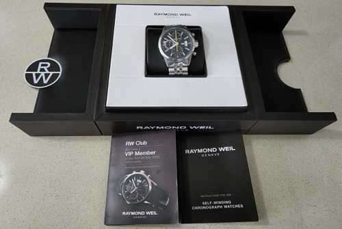 RAYMOND WEIL Geneve Self-winding, Chronograph Watch Hand made Swiss, Box + Warranty