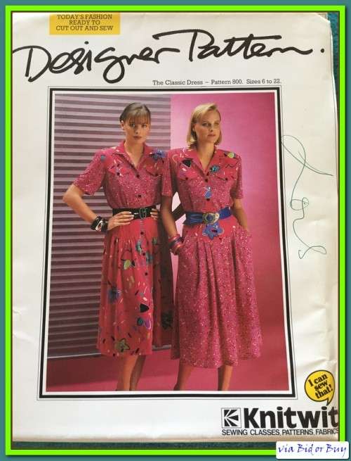 COMPLETE - KNITWIT PATTERN 800: THE CLASSIC DRESS (SIZE 6 - 22)