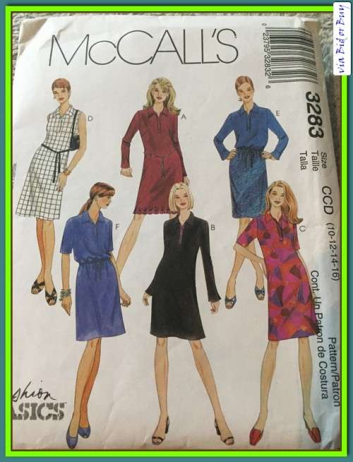 PATTERN MCCALL'S 3283 - DRESS/TOP (SIZE 10/12/14/16)