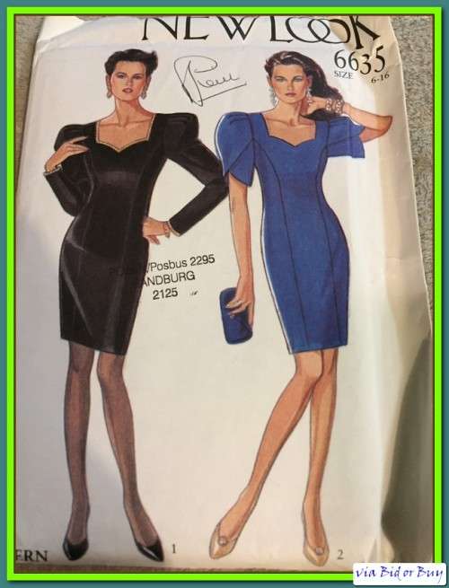 PATTERN NEW LOOK 6635 - DRESS (UNUSED) (SIZE 6 - 16)