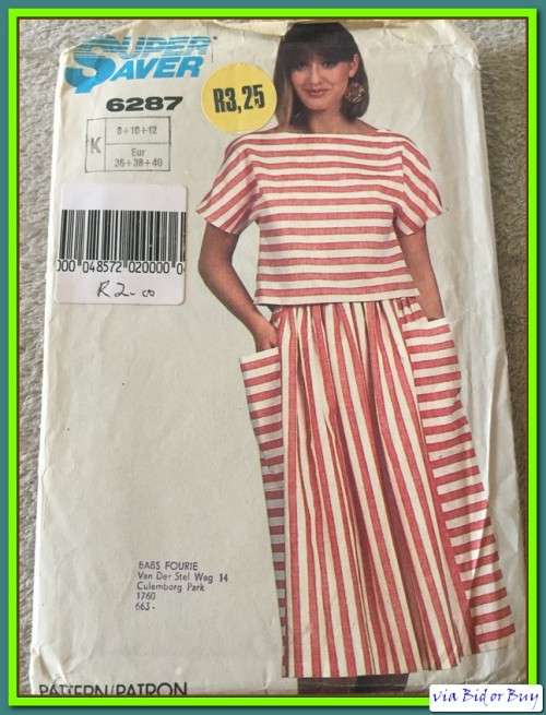 PATTERN SUPER SAVER 6287 - 2PIECE DRESS (SIZE 8 - 16)