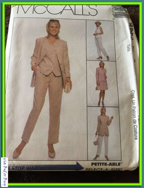 PATTERN MCCALL`S 9231(UNUSED) - JACKET/VEST/PANTS/SKIRT (SIZE 12-14-16)