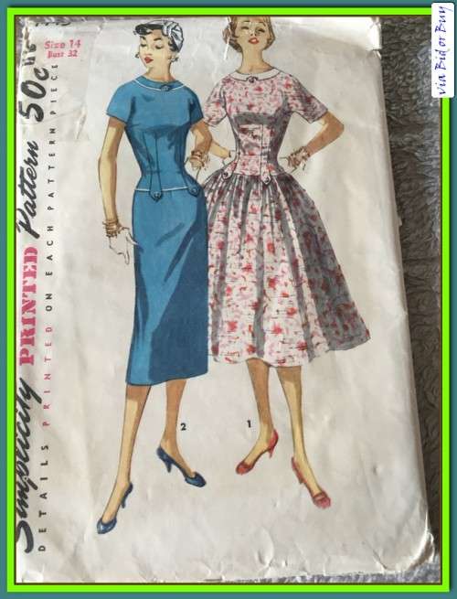 PATTERN SIMPLICITY VINTAGE 1445 - DRESS (SIZE 14, 11-18)