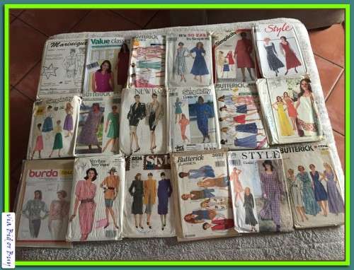 SEWING PATTERNS BATCH E - AS PER PICS 18 PATTERNS