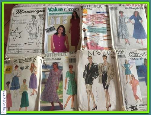 SEWING PATTERNS BATCH E - AS PER PICS 18 PATTERNS