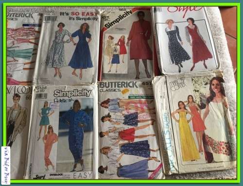 SEWING PATTERNS BATCH E - AS PER PICS 18 PATTERNS