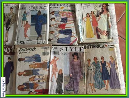 SEWING PATTERNS BATCH E - AS PER PICS 18 PATTERNS