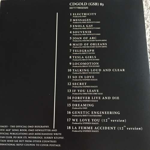 CD - ORCHESTRAL MANOEUVRES IN THE DARK: THE BEST OF OMD