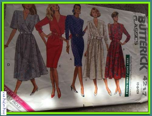 PATTERN BUTTERICK 4217 - DRESS (SIZE 6-8-10, 6-22)