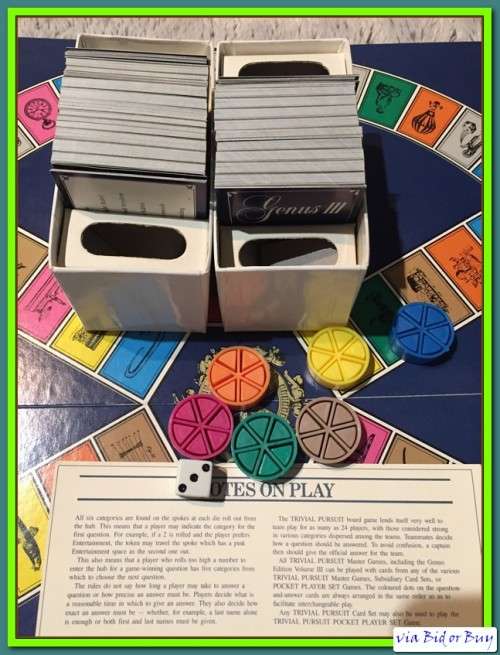 TRIVIAL PURSUIT - GENUS III (AGE 15 TO ADULT, 2 - 36 PLAYERS)