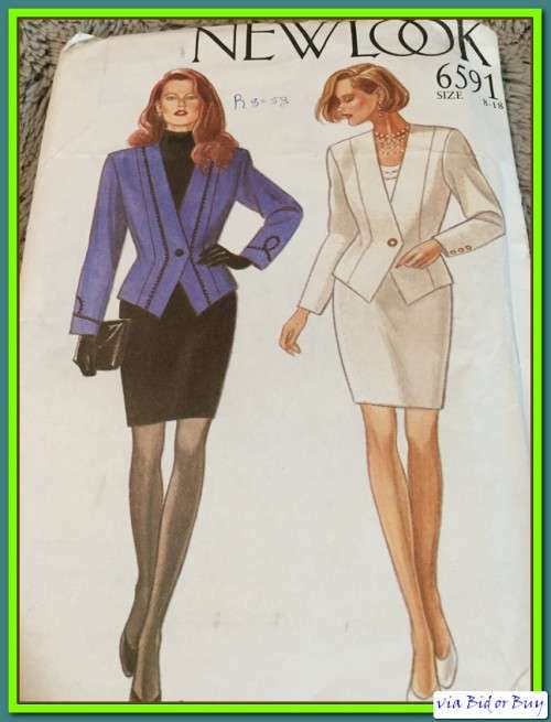 PATTERN NEW LOOK 6591 - JACKET & SKIRT (SIZE 8-18)