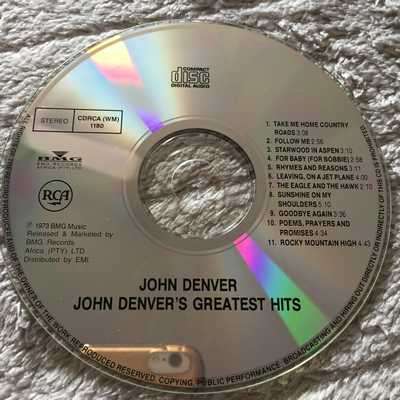 CD - JOHN DENVER'S GREATEST HITS