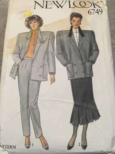 PATTERN NEW LOOK 6749 - JACKET/SKIRT/TROUSERS (SIZE 8-16)