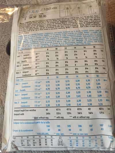 PATTERN STYLE 2188 - JUMPSUITS (SIZE 8-18)