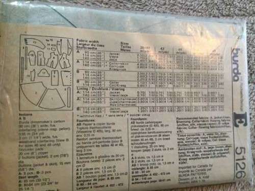 PATTERN BURDA 5126 COUTURE - JACKET and SKIRT (SIZE 12-22)