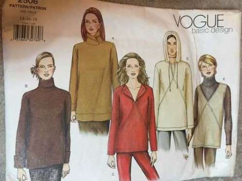 PATTERN VOGUE 2506 - TOP (SIZE 14-16-18)