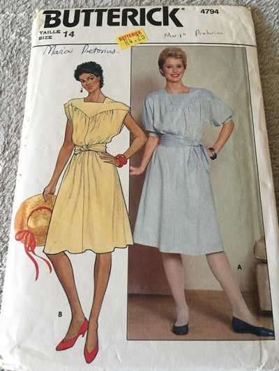 PATTERN BUTTERICK 4794 - DRESS & SASH (SIZE 14)