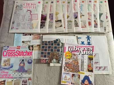 A JOBLOT OF PATTERNS, 3 BOOKS AND ISSUES 1 -12 CROSS STITCH MAGIC AS PER PICS