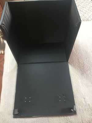 DJ RECORD LP CARRYING HARD CASE BLACK VINYL COATED REINFORCED CASE