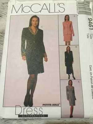 PATTERN MCCALL'S 9461 (UNUSED) - COATDRESS/JACKET/SKIRT (SIZE 12/14/16)