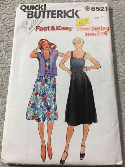 PATTERN BUTTERICK 6521 - JACKET, DRESS and BELT (SIZE 14)