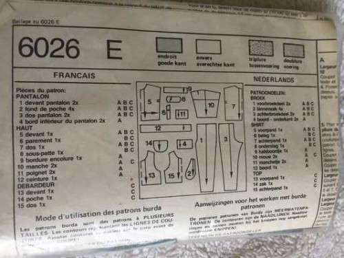 PATTERN BURDA 6026 - CHILRDEN'S TRACKSUIT TOP AND PANTS (BODY HEIGHT 34-55 INS)