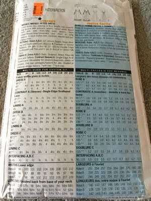 PATTERN BUTTERICK 4772 - DRESS (SIZE 12-14-16)