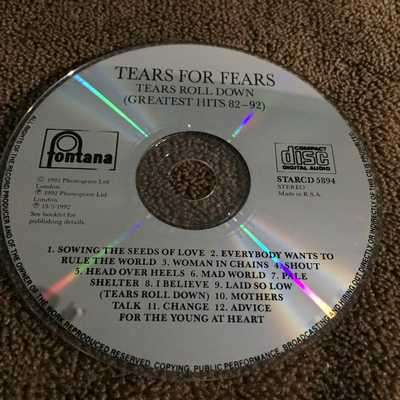CD - TEARS FOR FEARS: TEARS ROLL DOWN (GREATEST HITS 82-92)