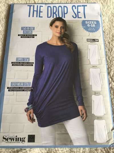 PATTERN THE DROP SET (UNUSED) - DRESS AND TOP (SIZE 6-18)