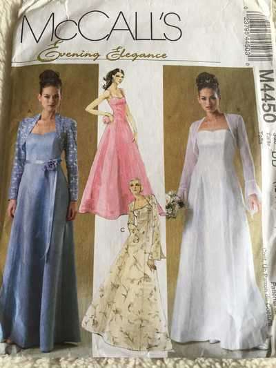 PATTERN MCCALL'S M4450 EVENING ELEGANCE - SHRUG/DRESS (SIZE 12-14-16-18)