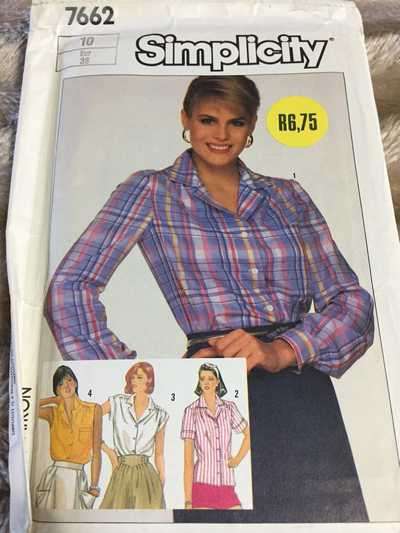 PATTERN SIMPLICITY 7662 (UNUSED) - BLOUSE (SIZE 10)