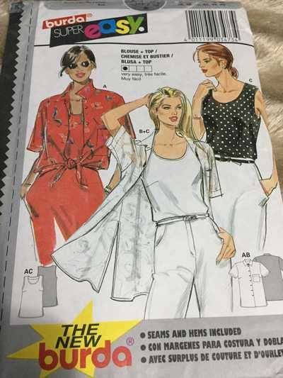 PATTERN BURDA 3473 - BLOUSE & TOP (SIZE 36-46)