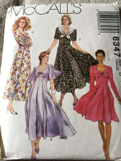PATTERN MCCALL'S 6347 (UNUSED) - DRESS (SIZE 12-14-16)