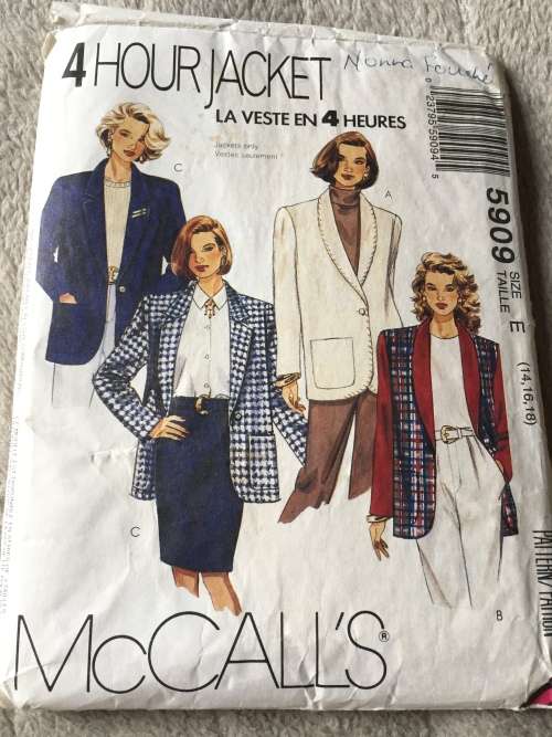 PATTERN MCCALL'S 5909 - JACKET (SIZE 14-16-18)