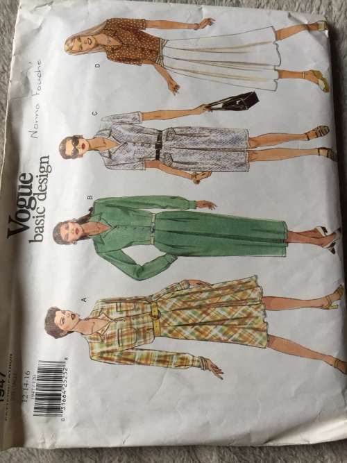 PATTERN VOGUE 1947 - DRESS (SIZE 12-14-16)