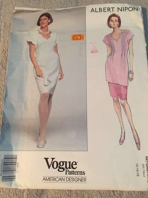 PATTERN VOGUE 2692 (ALBERT NIPON)(UNUSED) - DRESS (SIZE 12-14-16)