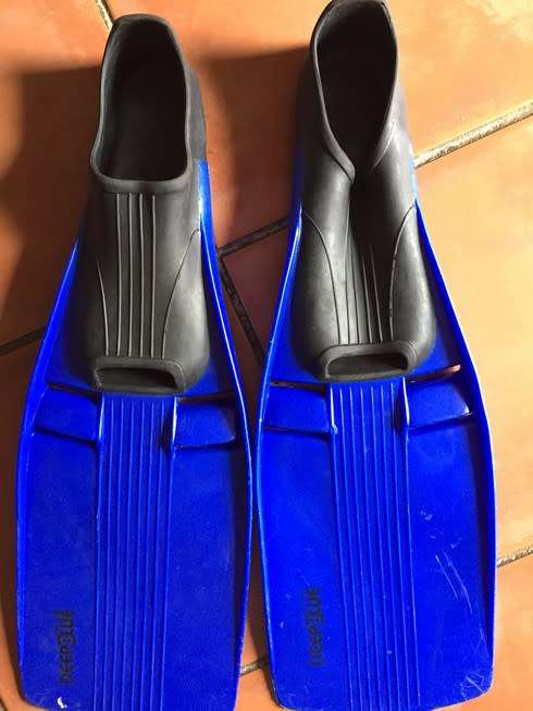 SCUBA FINS (DEEP BLUE SIZE 10 - 11 LARGE)