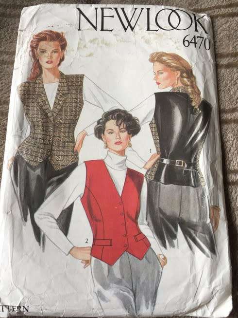 PATTERN NEW LOOK 6470 - WAISTCOAT (SIZE 8-18)